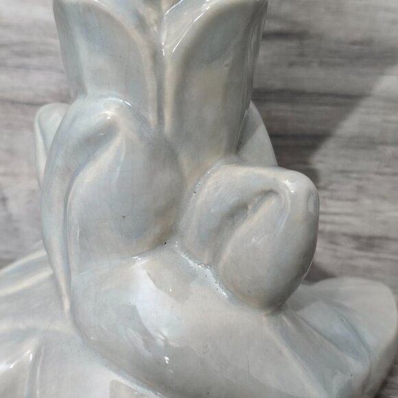 GONDER USA Trumpet Vintage Mid Century Gray Art Deco Style Vase - Picture 2 of 8
